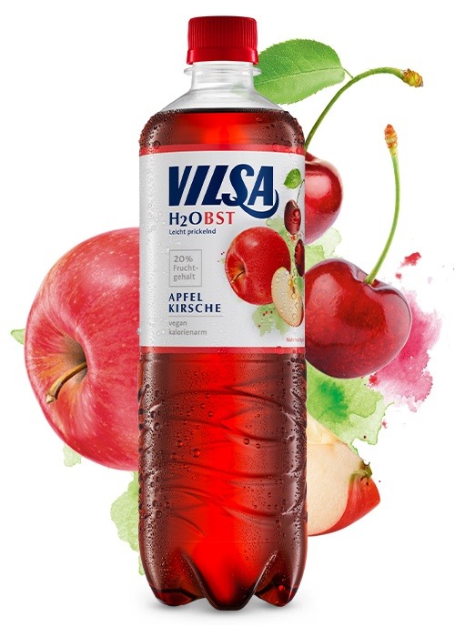 VILSA H2Obst Apfel-Kirsche Flasche