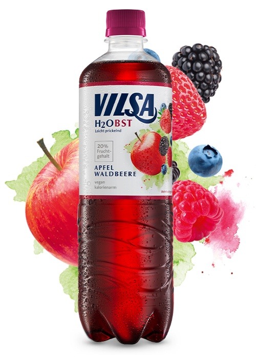 VILSA H2Obst Apfel-Waldbeere Flasche