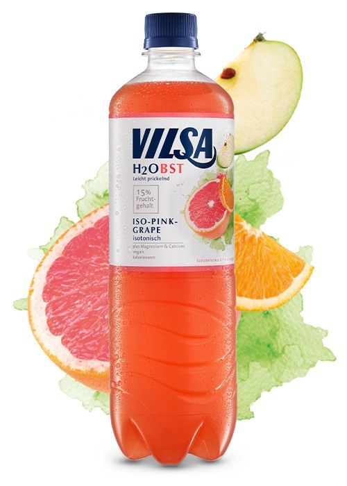 VILSA H2Obst Iso-Pink-Grape Flasche