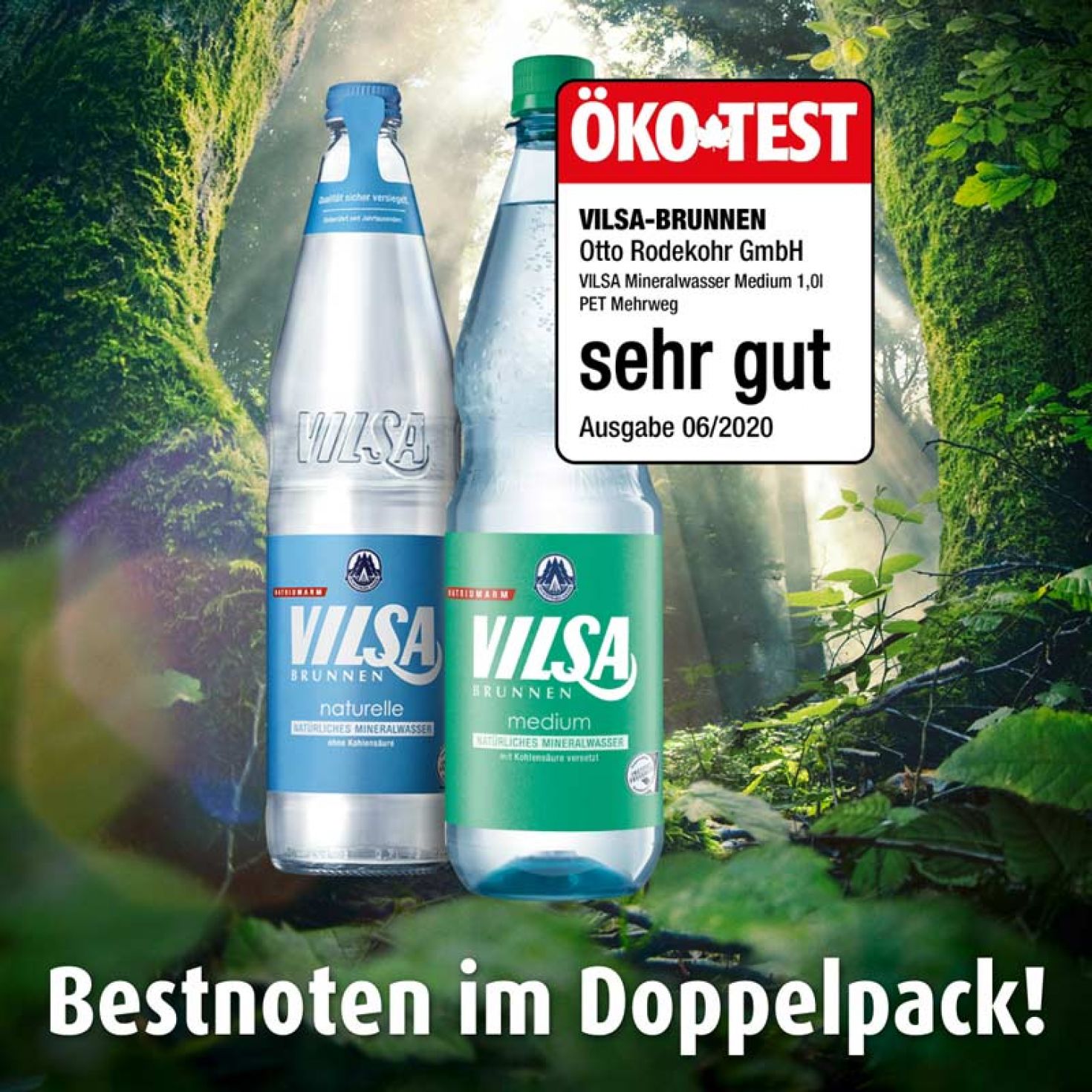 VILSA Mineralwasser: ÖKO-Test "sehr Gut" | VILSA