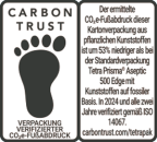 Carbon Trust Logo für die 0,5 l Tetra Pak Verpackung.