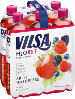 Sixpack VILSA H2Obst Apfel-Kirsche PET 0,75l