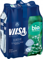 Sixpack mit VILSA Mineralwasser classic rPET 0,75l