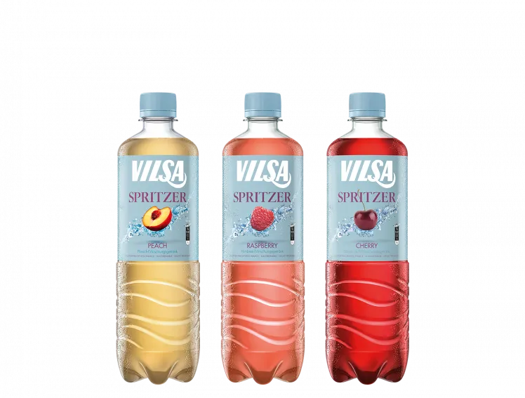 VILSA Spritzer Peach, VILSA Spritzer Raspberry, VILSA Spritzer Cherry