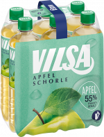 Sixpack mit VILSA Apfelschorle PET 0,75l